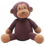 Crochet Teddy Bear - Dark Brown Monkey