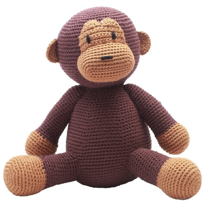 Crochet Teddy Bear - Dark Brown Monkey