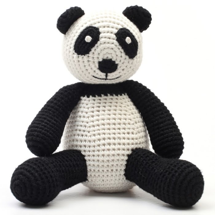 Hæklet bamse - panda