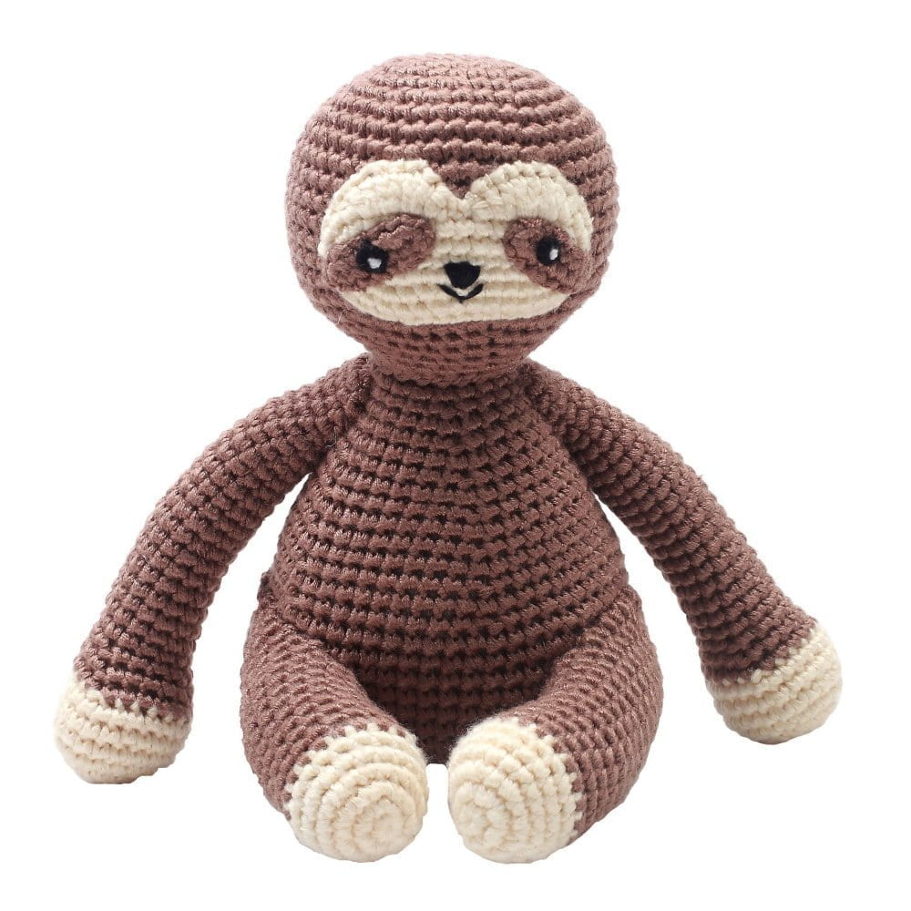 Crochet Teddy Bear Sloth brown natureZOO of Denmark
