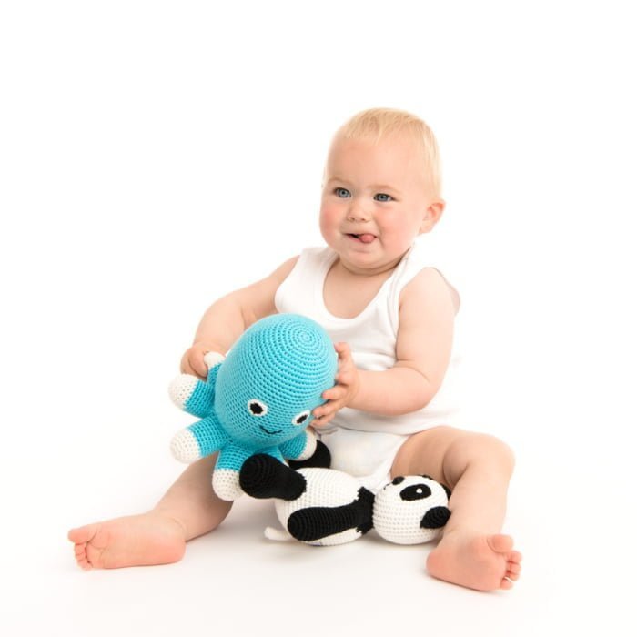 Hæklet XL bamse - panda - Image 2