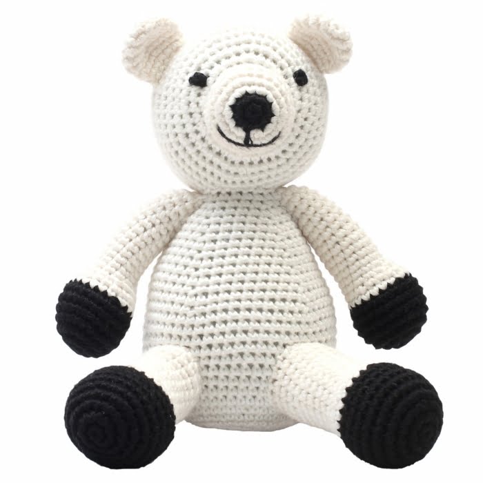 Hæklet XL bamse - isbjørn