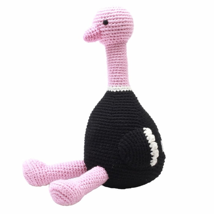 Hæklet XL bamse - struds