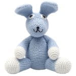 Crochet XL Teddy Bear - Light Blue Rabbit