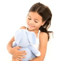 XL Kuscheltier - hellblaues Kaninchen – Bild 2