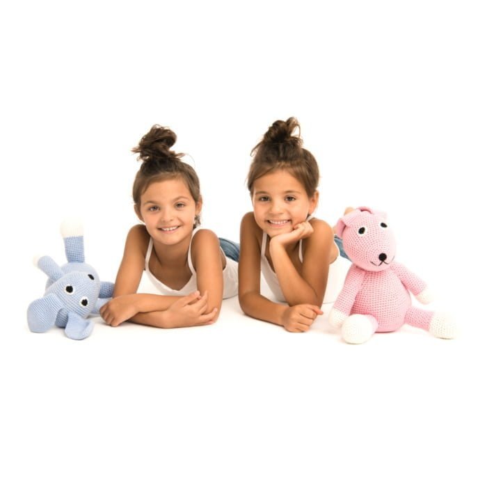 Hæklet XL bamse - kanin (lyseblå) - Image 4