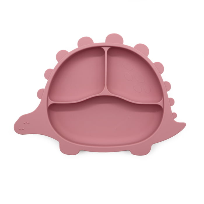Tallerken - Støvet pink dino