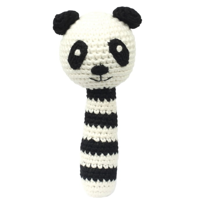 Hæklet rangle - panda