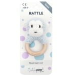 Wooden Ring Rattle - Monkey (Baby Blue) - Image 2