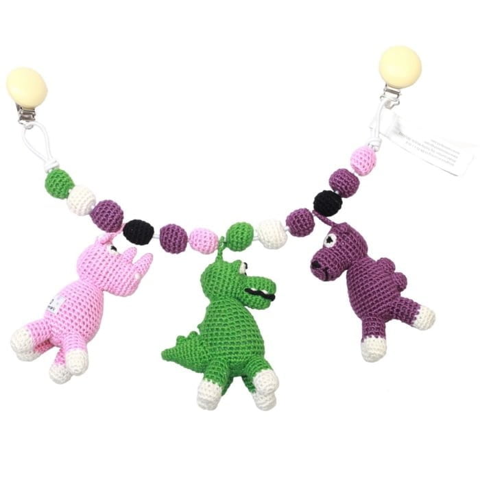 Kinderwagenkette mit Kamel, Krokodil und Nashorn