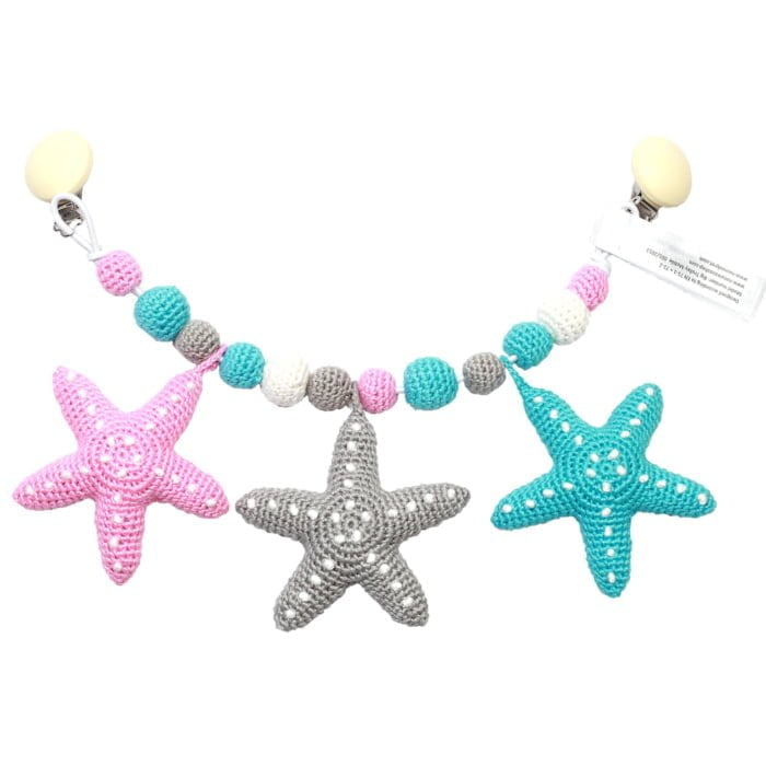 Crochet Pram Mobile - Starfish Sisters