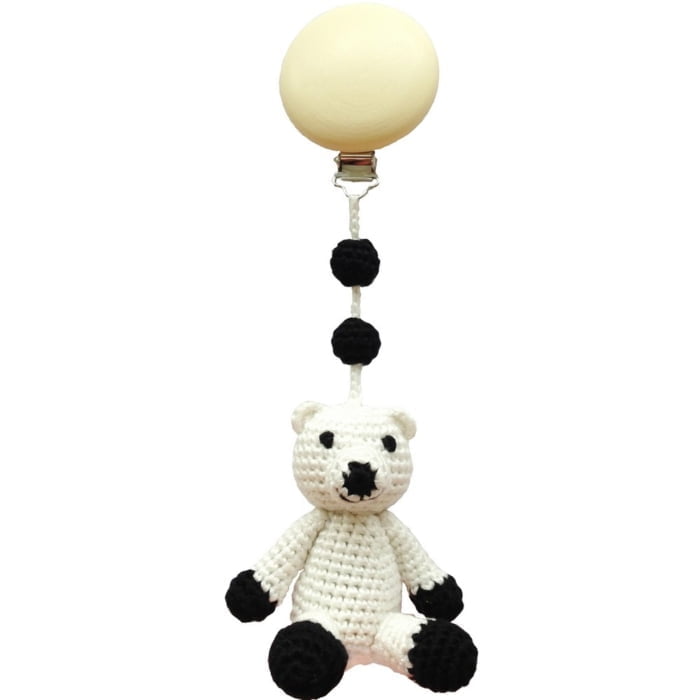 Crochet Pram Mobile - White Polar Bear