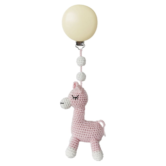 Crochet Pram Mobile – Baby Pink Lama