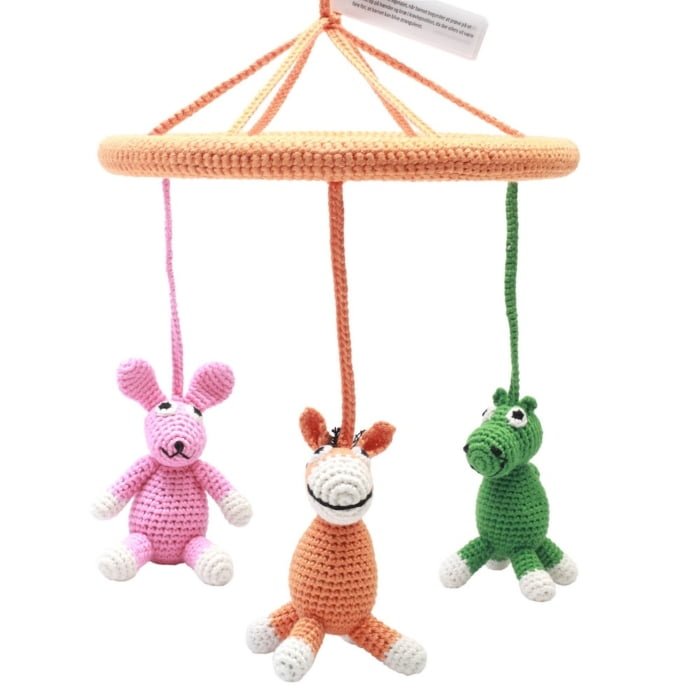 Crochet  Mobile - Donkey, Rabbit & Camel