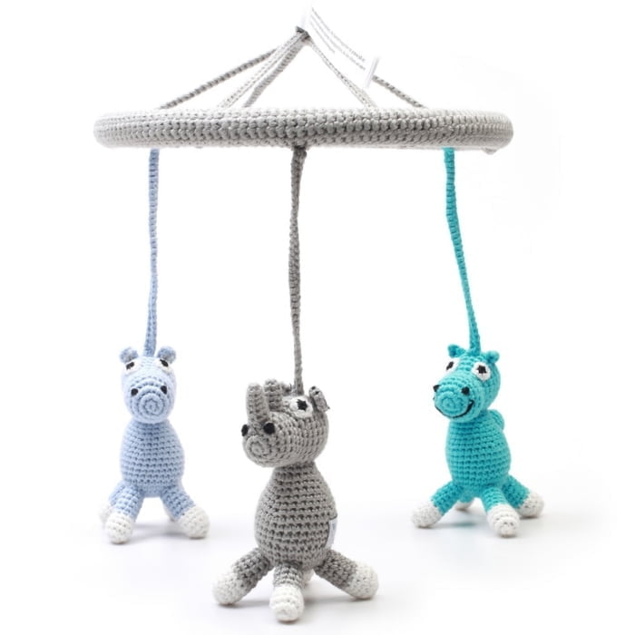 Crochet  Mobile - Hippo, Rhino & Camel