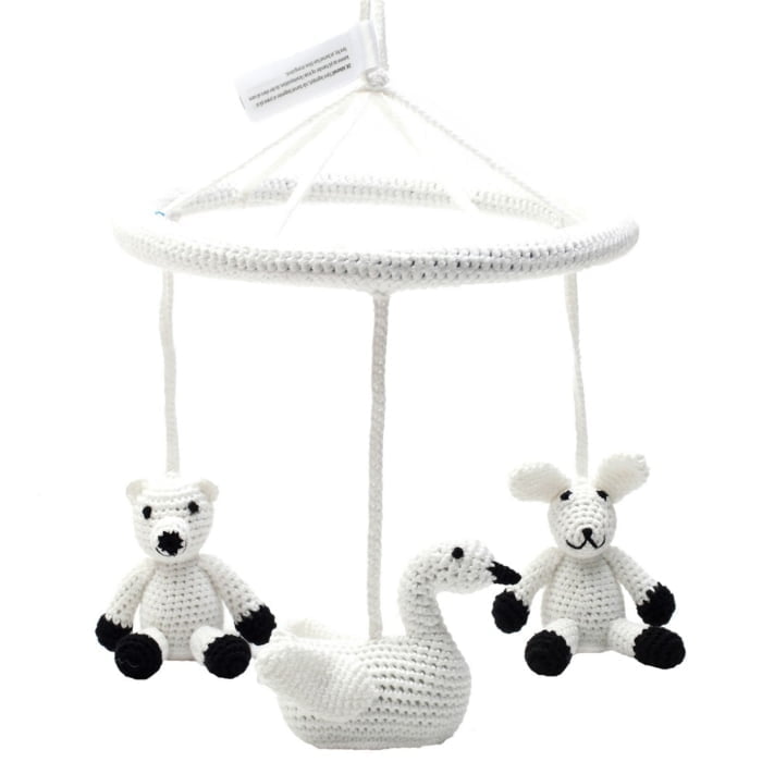Crochet  Mobile - Polar Bear, Swan & Rabbit