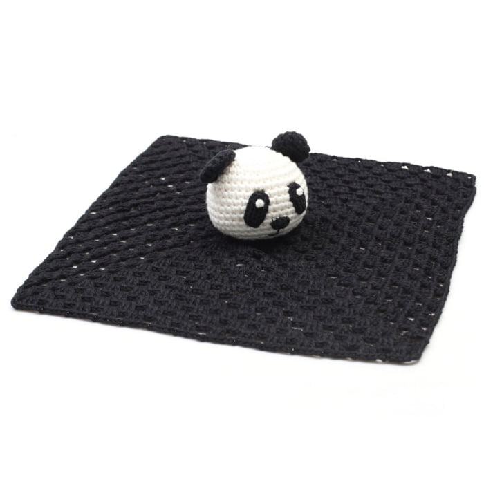 Schmusetuch - schwarzer Panda