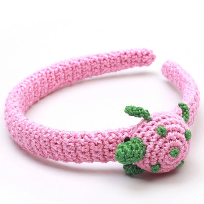 Hårbøjle med skildpadde pink