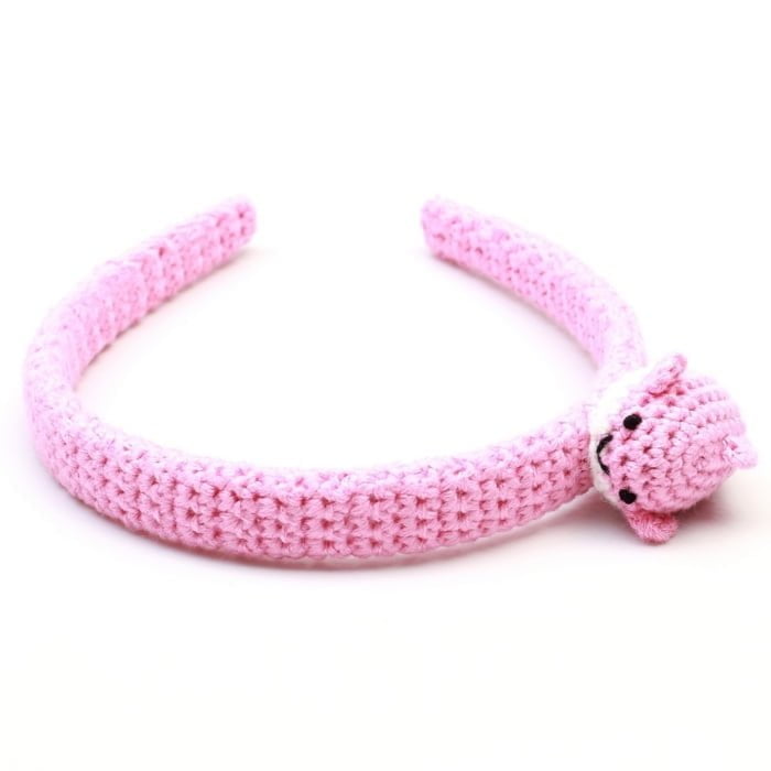 Hårbøjle med Hval - pink