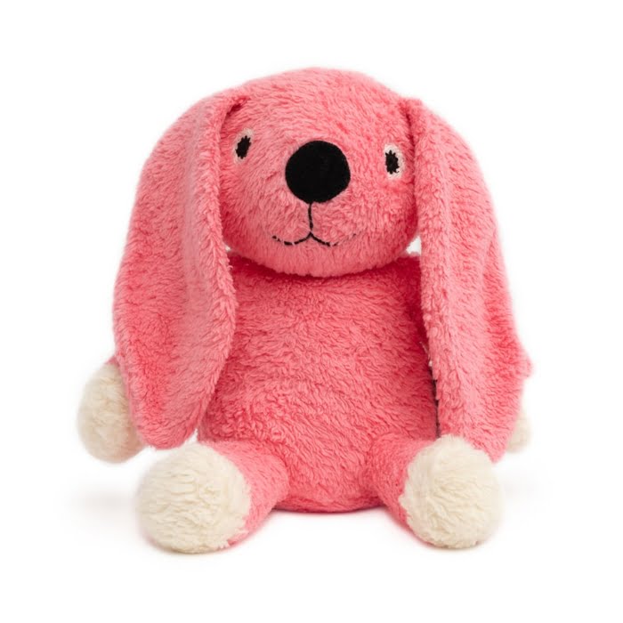 Økologisk XL plysbamse - pink kanin
