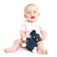 Bio Kuscheltier - dunkelblauer Elefant – Bild 2