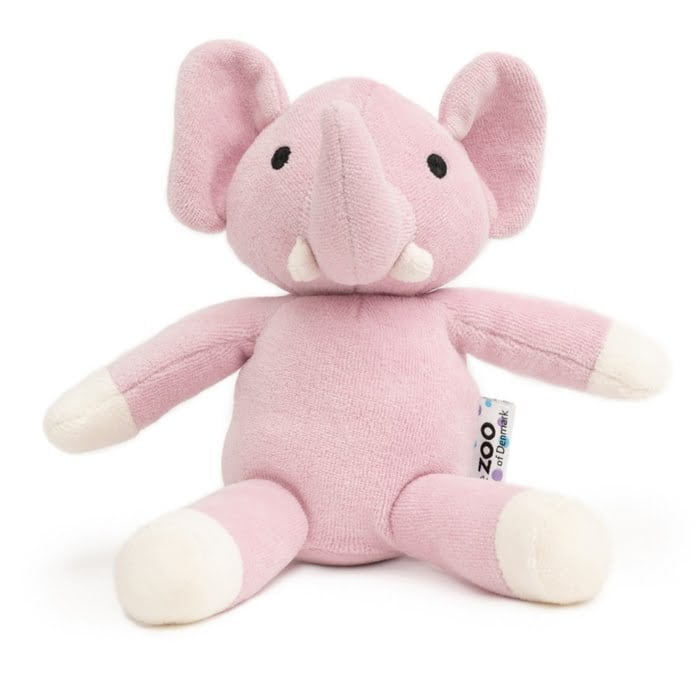 Økologisk velourbamse - lyselilla elefant