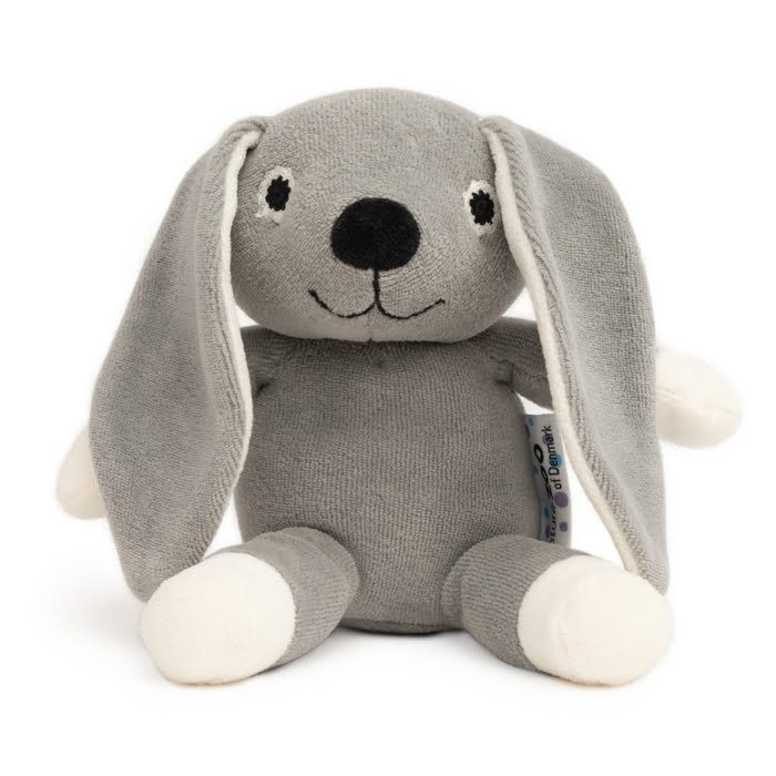 Økologisk velourbamse - grå kanin