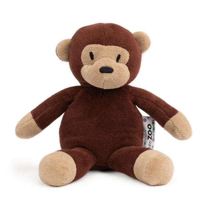 Økologisk velourbamse - brun abe