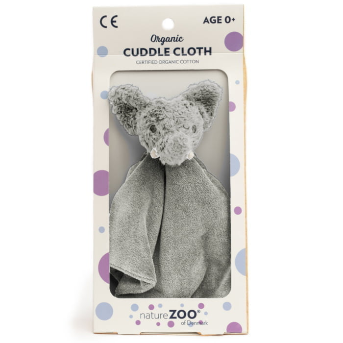 Organic Cuddle Cloth - Grey Elephant