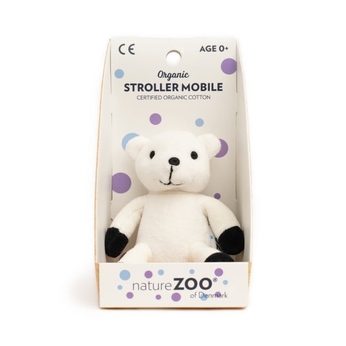 Organic Stroller Mobile - White Polar Bear